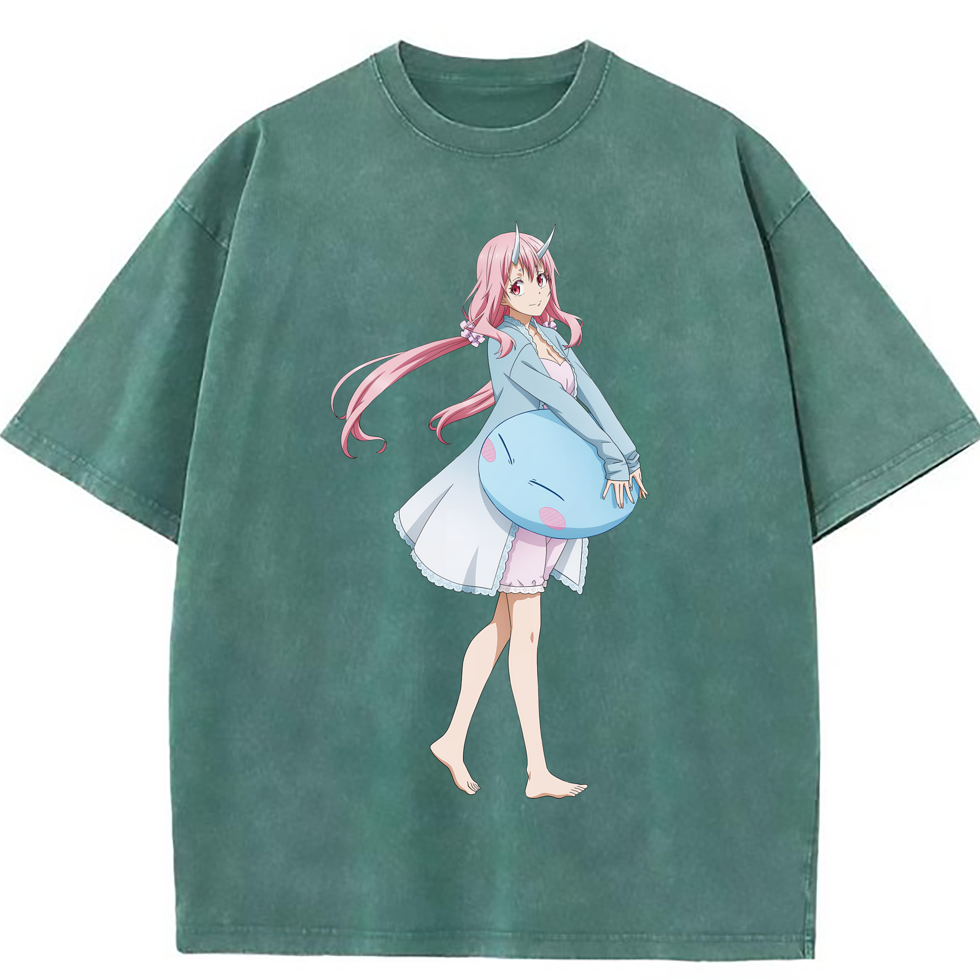 （画像用） 転スラ Regarding Reincarnated to Slime 綿100% ヴィンテージ風 半袖Tシャツ（フロントプリント）
